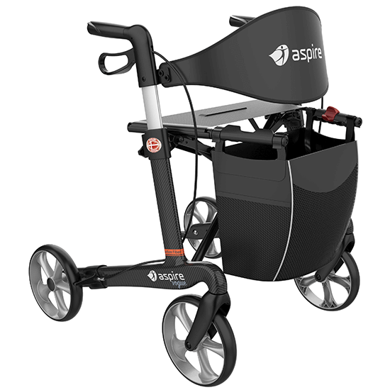 Aspire Vogue Carbon Fibre Seat Walker Rollator