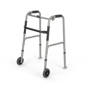 Walking Frame, with Front Wheels, One-button Fold