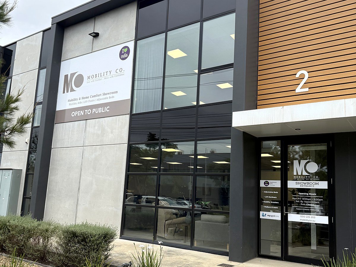 The Mobility Co showroom facade in Cheltenham